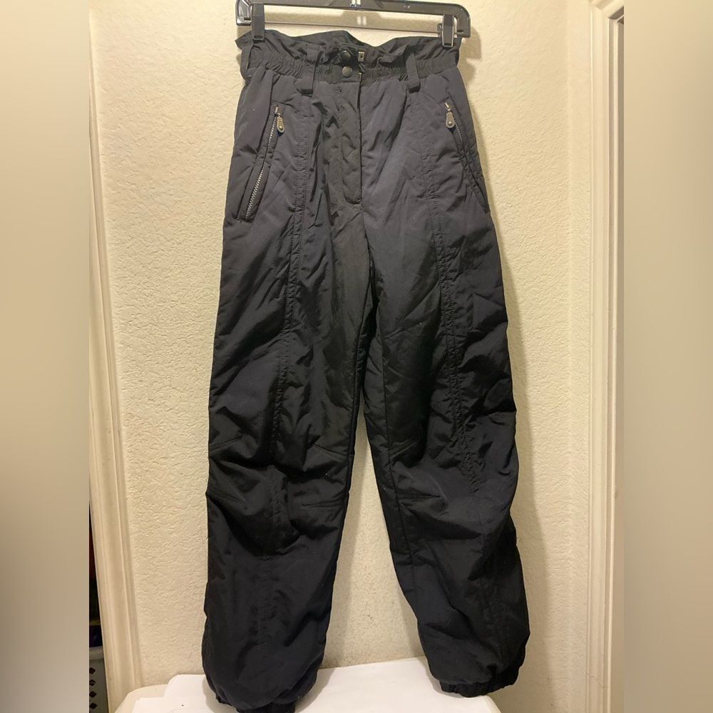 Kaelin Thermolite Ski Pants Black Front Zip Women’s Pocket Snow Board